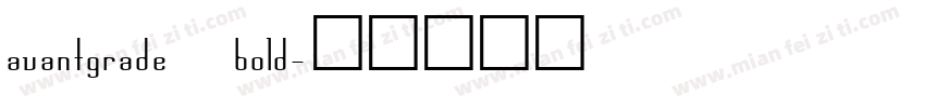avantgrade bold字体转换